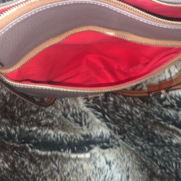 Dooney & Bourke Crossbody Grey/Brown Bag - Picture 12 of 16